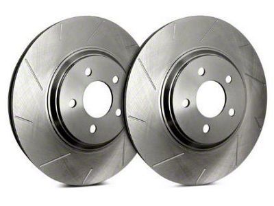 SP Performance Slotted Rotors with Silver Zinc Plating; Front Pair (05-06 Silverado 1500 w/ Rear Drum Brakes; 07-18 Silverado 1500)