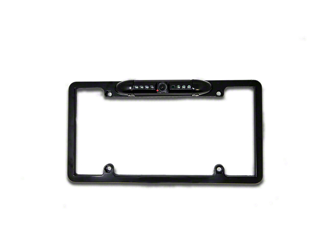 License Plate Camera with Dynmaic Parking Lines; Black (15-19 Colorado/Canyon w/ 8-Inch Screen)