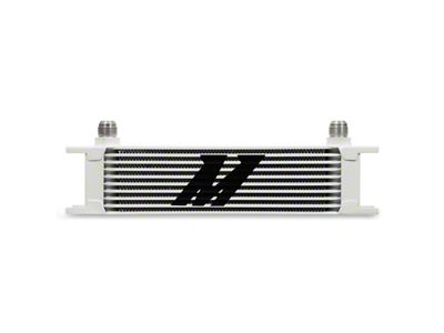 Mishimoto Universal 10-Row Oil Cooler; White (Universal; Some Adaptation May Be Required)