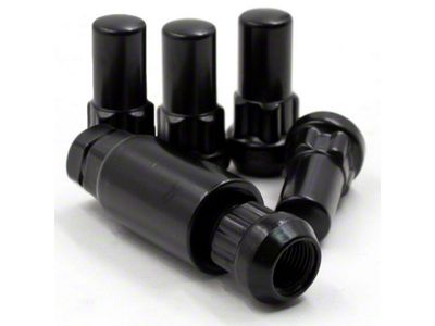 Locks with Key for Black Acorn Lug Nuts; 14mm x 1.5 (99-23 Sierra 1500)