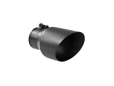 MBRP Angled Cut Dual Wall Exhaust Tip; 4.50-Inch; Black (Fits 3-Inch Tailpipe)