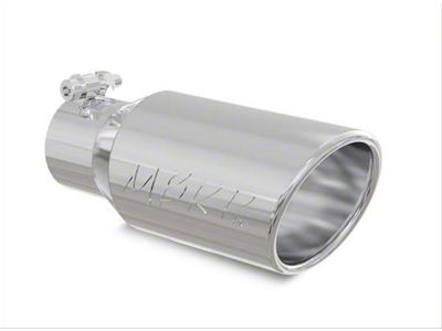 MBRP Angled Cut Rolled End Exhaust Tip; 4-Inch; Polished (Fits 2.75-Inch Tailpipe)