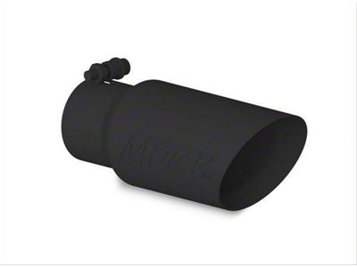MBRP Angled Cut Dual Wall Exhaust Tip; 4-Inch; Black (Fits 3-Inch Tailpipe)