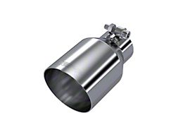 MBRP Angled Cut Dual Wall Exhaust Tip; 4-Inch; Polished (Fits 2.50-Inch Tailpipe)