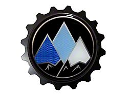 Grillebadgestore Premium Aluminum Grille Badge; Gear Mountain Blues Hex Pattern (Universal; Some Adaptation May Be Required)