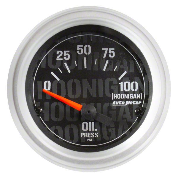 Auto Meter F150 Oil Pressure Gauge with Hoonigan Logo; Electrical 4327