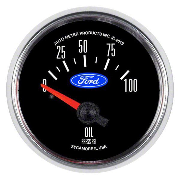 Auto Meter F150 Oil Pressure Gauge with Ford Logo; Electrical 880821