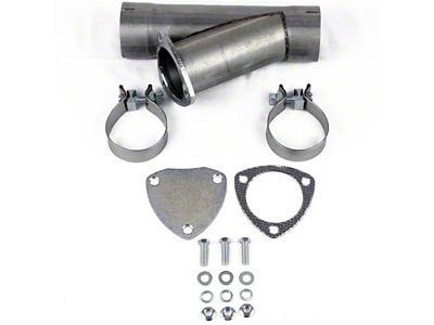 Granatelli Motor Sports Manual Exhaust Cutout; 2.50-Inch Aluminized Steel; Single (Universal; Some Adaptation May Be Required)