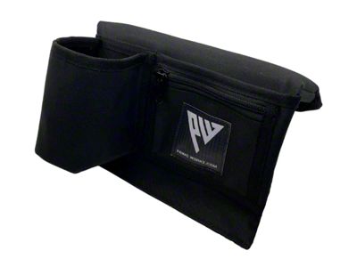 Primo Workz Armrest with Cupholder; Black Canvas; Passenger Side (Universal; Some Adaptation May Be Required)