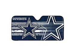 Windshield Sun Shade with Dallas Cowboys Logo; Orange (Universal; Some Adaptation May Be Required)