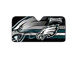 Windshield Sun Shade with Philadelphia Eagles Logo; Black (Universal; Some Adaptation May Be Required)
