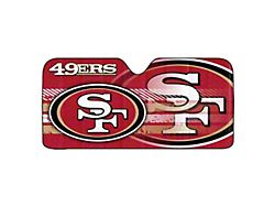 Windshield Sun Shade with San Francisco 49ers Logo; Red (Universal; Some Adaptation May Be Required)