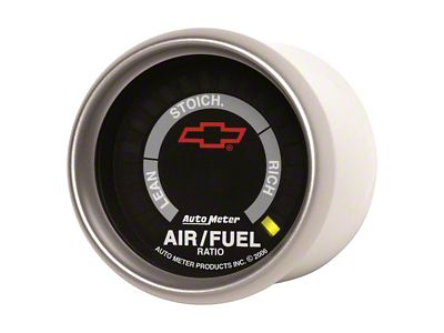 Auto Meter Narrowband Air/Fuel Ratio Gauge with Chevy Red Bowtie Logo; Digital (Universal; Some Adaptation May Be Required)