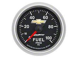 Auto Meter Fuel Pressure Gauge with Chevy Gold Bowtie Logo; Digital Stepper Motor (Universal; Some Adaptation May Be Required)