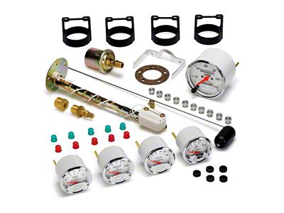Auto Meter Chevrolet Heritage Bowtie 5-Gauge Kit; Mechanical (Universal; Some Adaptation May Be Required)