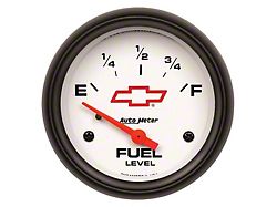 Auto Meter Fuel Level Gauge with Chevy Red Bowtie Logo; 0 ohm Empty to 90 ohm Full; Electrical (Universal; Some Adaptation May Be Required)