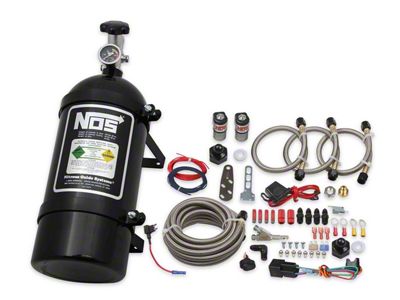 NOS Single Fogger Wet Nitrous System; Black Bottle (07-17 6.0L Sierra 2500 HD)