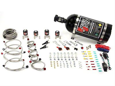 Nitrous Outlet EFI Dual Stage Single Nozzle System; 10 lb. Bottle (07-23 Sierra 2500 HD)