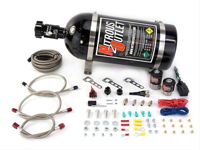 Nitrous Outlet EFI Single Nozzle System; 12 lb Bottle (07-23 Sierra 2500 HD)