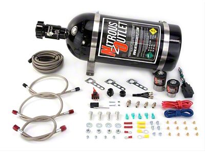 Nitrous Outlet EFI Single Nozzle System; 15 lb Bottle (07-23 Sierra 2500 HD)