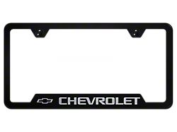 Chevrolet Laser Etched Cut-Out License Plate Frame (Universal; Some Adaptation May Be Required)