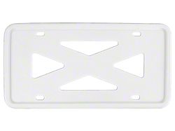 Blank 4-Hole Wide Rail Silicone License Plate Frame; White (Universal; Some Adaptation May Be Required)