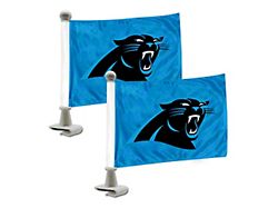 Ambassador Flags with Carolina Panthers Logo; Blue (Universal; Some Adaptation May Be Required)