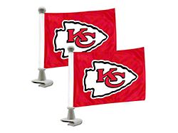Ambassador Flags with Kansas City Chiefs Logo; Black (Universal; Some Adaptation May Be Required)