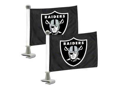 Ambassador Flags with Las Vegas Raiders Logo; Black (Universal; Some Adaptation May Be Required)