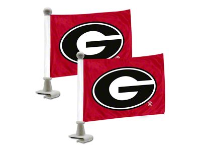 Ambassador Flags with University of Georgia Logo; Red (Universal; Some Adaptation May Be Required)