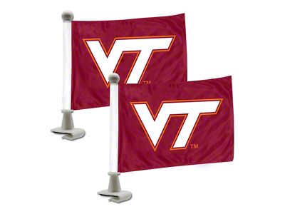 Ambassador Flags with Virginia Tech Logo; Red (Universal; Some Adaptation May Be Required)