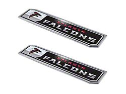 Atlanta Falcons Embossed Emblems; Black (Universal; Some Adaptation May Be Required)