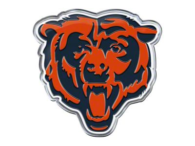 Chicago Bears Embossed Emblem; Blue and Orange (Universal; Some Adaptation May Be Required)
