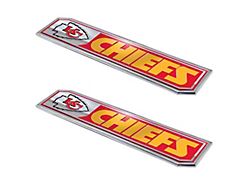 Kansas City Chiefs Embossed Emblems; Red (Universal; Some Adaptation May Be Required)