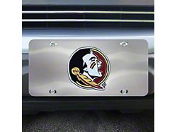 License Plate with Florida State University Logo; Stainless Steel (Universal; Some Adaptation May Be Required)