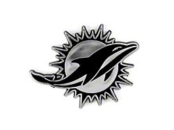Miami Dolphins Molded Emblem; Chrome (Universal; Some Adaptation May Be Required)