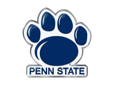 Penn State University Embossed Emblem; Navy (Universal; Some Adaptation May Be Required)
