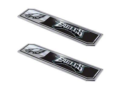 Philadelphia Eagles Embossed Emblems; Black (Universal; Some Adaptation May Be Required)