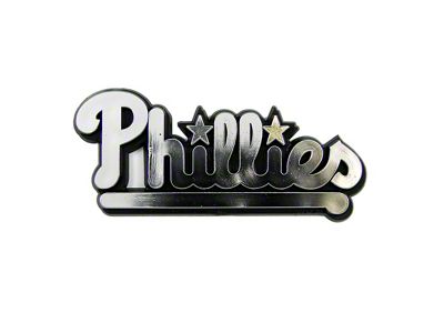 Philadelphia Phillies Molded Emblem; Chrome (Universal; Some Adaptation May Be Required)