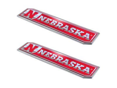 University of Nebraska Embossed Emblems; Red (Universal; Some Adaptation May Be Required)