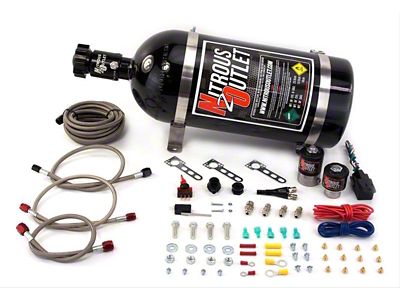 Nitrous Outlet Single Nozzle System; 15 lb. Bottle (03-23 5.7L RAM 1500)
