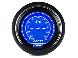 Prosport 52mm EVO Series Boost Gauge; Electrical; 35 PSI; Blue/Red (Universal; Some Adaptation May Be Required)