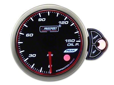 Prosport 52mm Halo Premium Series Oil Pressure Gauge; Electrical; Blue/White/Amber (Universal; Some Adaptation May Be Required)
