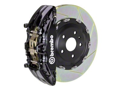 Brembo GT Series 6-Piston Front Big Brake Kit with 15-Inch 2-Piece Type 1 Slotted Rotors; Black Calipers (19-23 Silverado 1500)