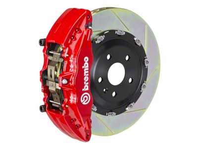 Brembo GT Series 6-Piston Front Big Brake Kit with 15-Inch 2-Piece Type 1 Slotted Rotors; Red Calipers (21-23 Tahoe)