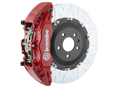 Brembo GT Series 6-Piston Front Big Brake Kit with 15-Inch 2-Piece Type 3 Slotted Rotors; Red Calipers (21-23 Tahoe)