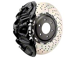 Brembo GT Series 8-Piston Front Big Brake Kit with 16.20-Inch 2-Piece Cross Drilled Rotors; Black Calipers (19-23 Silverado 1500)