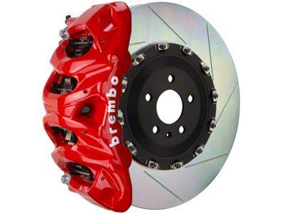 Brembo GT Series 8-Piston Front Big Brake Kit with 16.20-Inch 2-Piece Type 1 Slotted Rotors; Red Calipers (19-23 Silverado 1500)