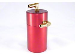 Red Standard Oil Catch Can; Brass Fittings/Rubber Hoses (14-23 V8 Silverado 1500)