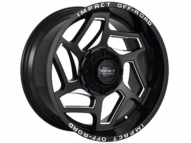 Impact Wheels 826 Gloss Black Milled 6-Lug Wheel; 20x10; -12mm Offset (21-23 Yukon)